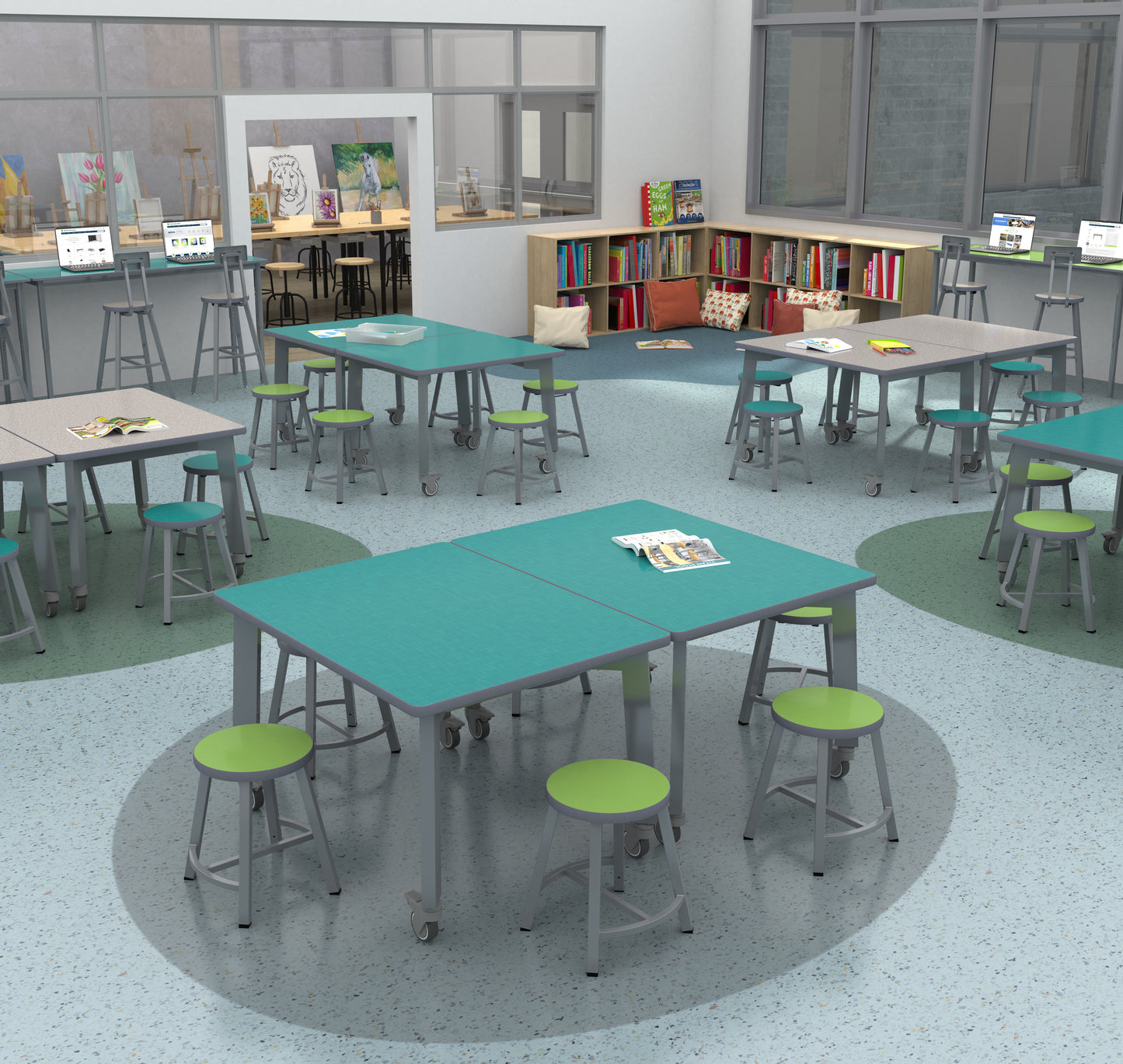 19” - 25” Height Adjustable Swivel Stool