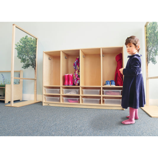 Toddler Eight Section Coat Locker With Trays